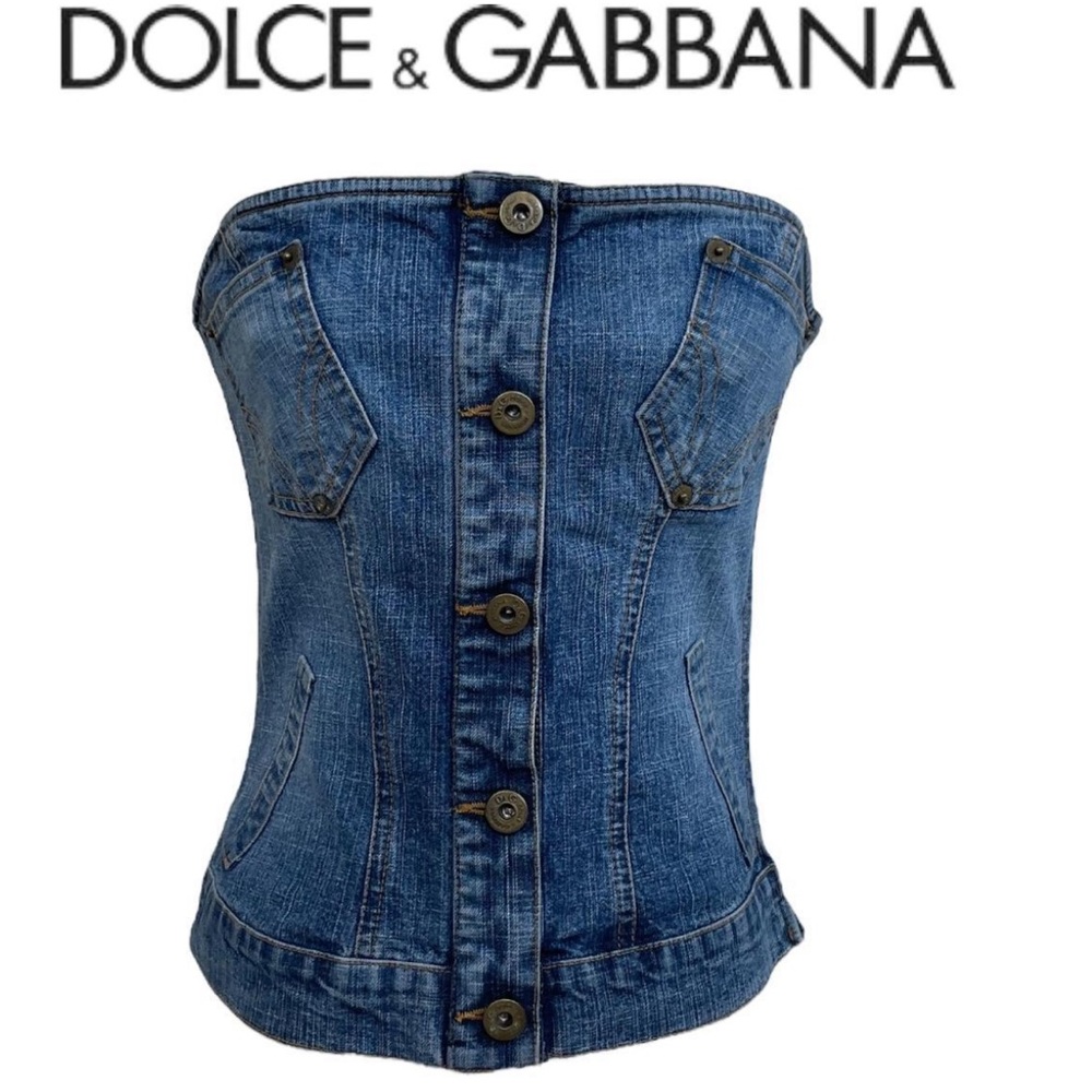 Dolce and Gabbana D&G denim corset